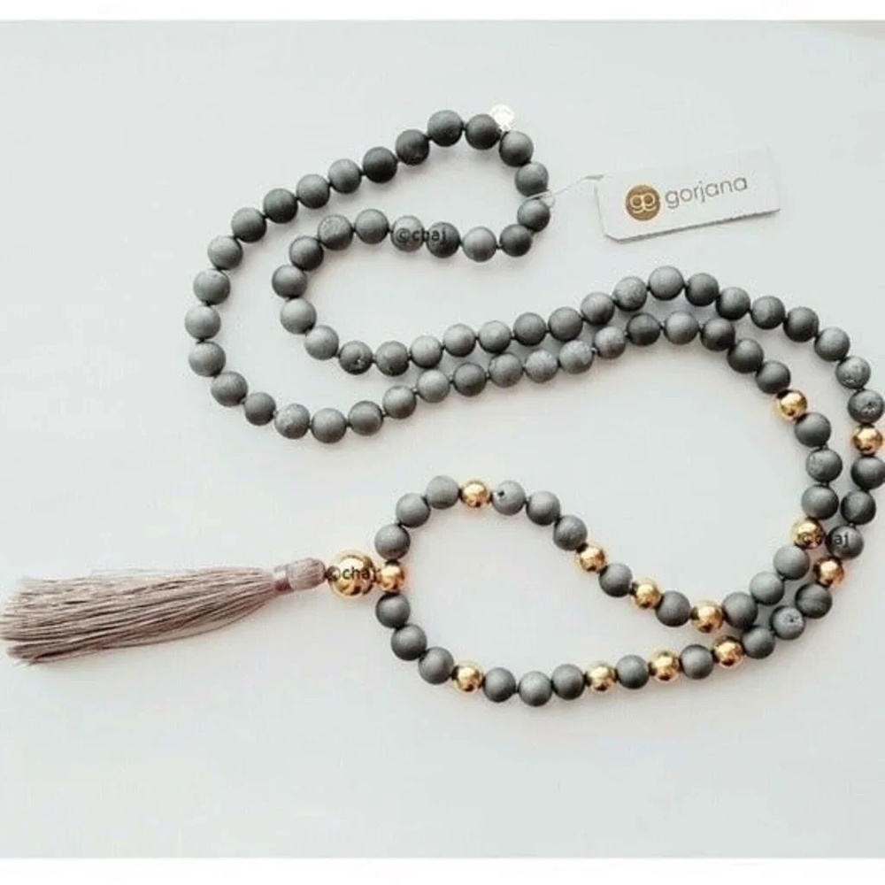 Gorjana Gray Hannah Druzy Necklace